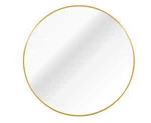 16 Inch Gold Round Metal Bathroom Mirror