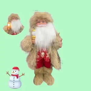 Christmas Decor - Festive Santa Claus Figure with Snowman, Perfect for Living Rooms, Halls, or Bedrooms, Easy to Arrange, Versatile and Magical Atmosphere