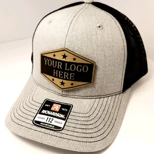 Custom Logo Leather  Patch Hats - Richardson 112 - Yupoong - Trucker Hats