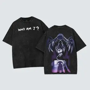 Who am I The bending of Isaac Vintage Oversize Unisex Tee, Indie Game Shirt, Hoodie unisex heavyweight cotton t-shirt washed vintage t-shirt Casual Menswear