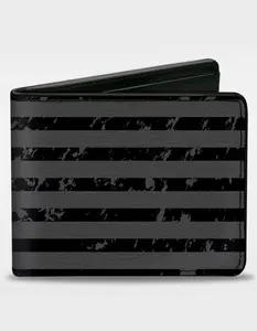 BUCKLE-DOWN  Mens Ford Script Americana Flag Bifold Wallet, Black Combo