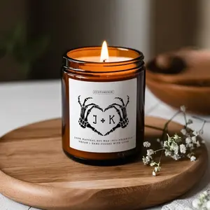 Custom Halloween Candle for Boo Basket Halloween Gift for Girlfriend Halloween Decor Couple Gift Personalized Halloween Anniversary Candle