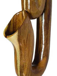 Terre Travel didgeridoo Wood Saxophone, 28" length, 9" width, 1.5" mouth, 3x4" bell end