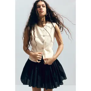 H&M Hammered-button twill waistcoat