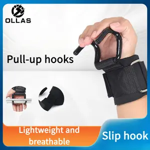 Weight Lifting Hooks for Men - Heavy Duty Wrist Straps for Pull-ups, Deadlift, Power Lifting - Padded Workout Grips for Weightlifting