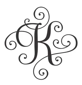 PakedDeals Any Letter Custom Elegant Scroll VineDecal Sticker