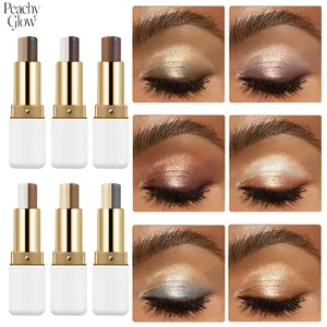 Double Color Eyeshadow Stick Metallic Gradient Waterproof Two Tone Long Lasting Shimmer Shadow Pen 2 in 1 Eye Makeup Perfect Holiday Gift,New Year's gift, Valentine's Day gift