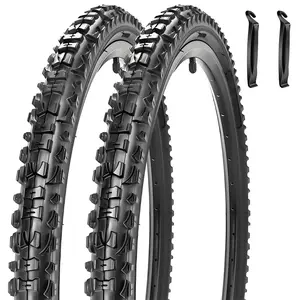 2 Pack 26 Inch Bike Tires MTB Tires 26 x 1.95 Mountain Bicycle Folding Replacement Tires for 26 x 1.75/1.95/2.125 Mountain Cruiser Bike Replacement Tires