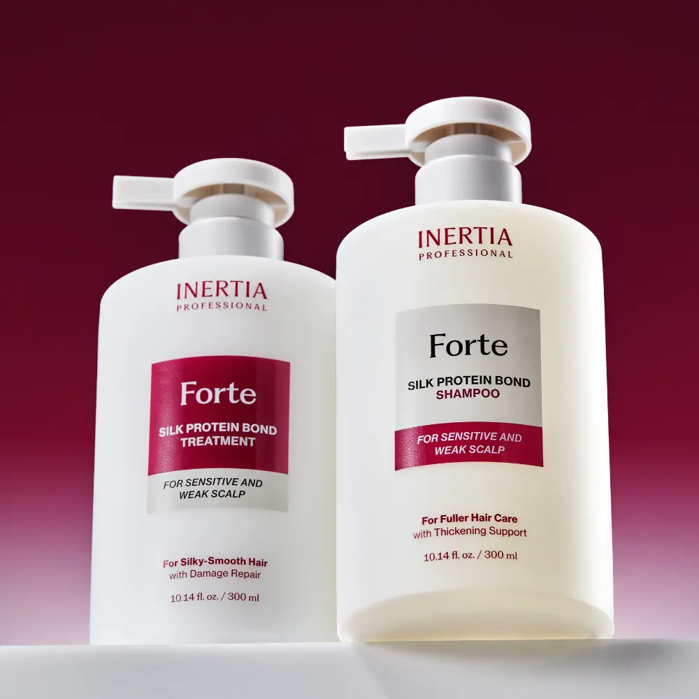 [Spider Silk Protein Peptide Duo] INERTIA Professional Forte Shampoo & Treatment Set - 2-Week Hair Loss & Damage Care