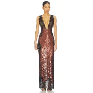NBD The Lorelai Maxi Dress in Chocolate Brown