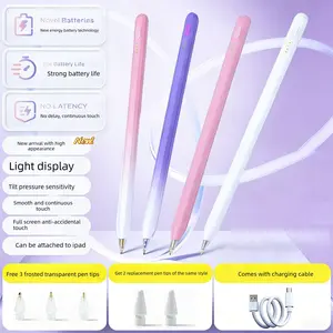 Compatible iPad Capacitive Stylus Pen, Apple Tablet Handwriting Replacement Pencil, Anti-Mistouch, Pressure Sensitivity, Battery Display