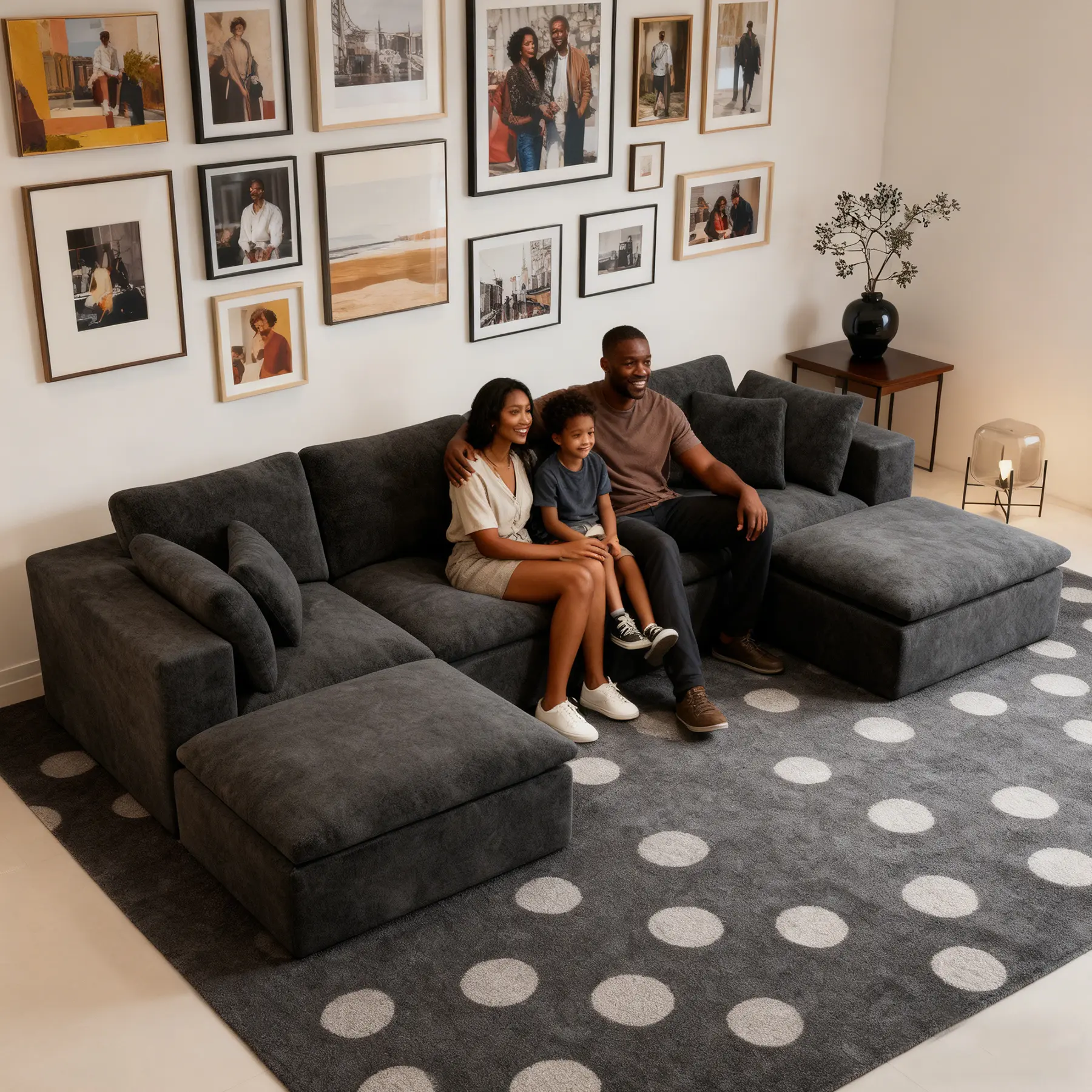 【6 Packages shipping】138'' U-Shaped Boneless Sectional Couch,Oversized 6-Seater Modular Boneless Cloud Sofa,Memory foam cushionChenille fabric,NoAssembly Required,Free Combination,Modern Upholstered Sofa For Living Room Apartment,