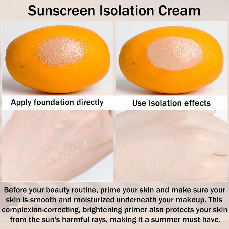 3 In 1 Primer for Face Before Makeup, Sunscreen Isolation Cream, SPF 50, One Step Color Corrector Face Primer, Oil Control & Moisturizing Skin Tone Correcting, Tinted Moisturizer with Spf