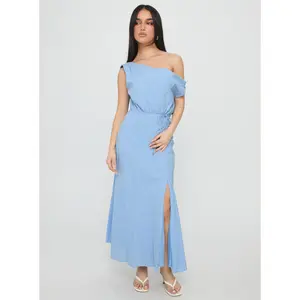 Frangelica Off The Shoulder Maxi Dress Light Blue