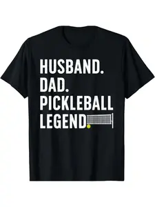 100% Cotton Pickleball Art For Husband Men Pickle Ball Pickleball Lover T-Shirt