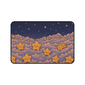Above the Clouds Deskmat, Aesthetic Artwork, Lofi Vibes, Gaming Mousepad, Unique, Purple And Blue, Three Sizes