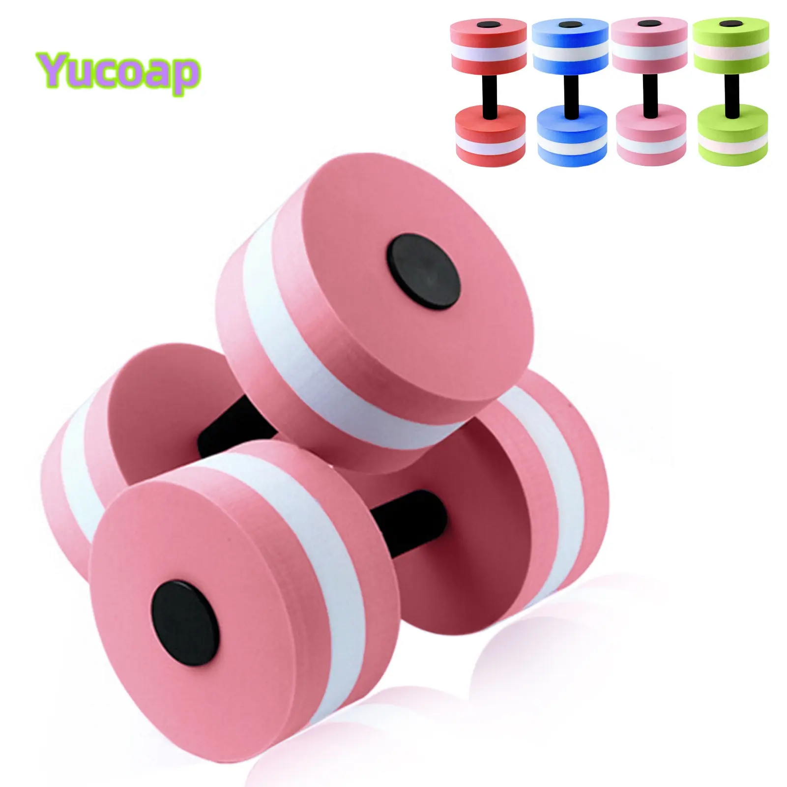 YUCOAP 1pcs Water Exercise Dumbbells, Non-Slip, Colorfast, Water-Resistant Sports & Outdoor Swimming Training Equipment Home Workout