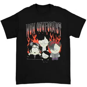 South Park Goth Kids Non Conformist Graphic Tee Funny Cartoon Group Shirt