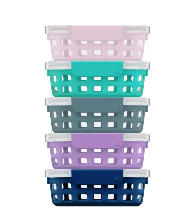 Ello Duraglass Food Storage Container Set, 10-Piece Kitchen Preserving Containers for Meal Prep, 3.4 Cup (27 oz) Capacity Each