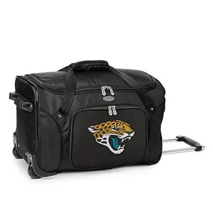 Football Fan Shop Officially Licensed NFL Jacksonville Jaguars 22" Wheeled Duffel Bag