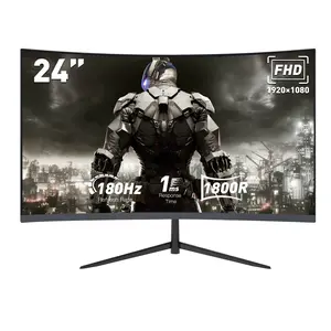 New 24" 180Hz Curved Gaming Monitor FHD 1080P 1ms Response FreeSync Ultra-Thin VESA Ready for PS5 Xbox PC #Black Friday