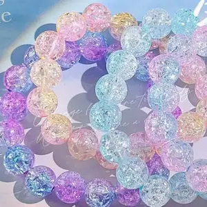 1 PC Random Color Glass Beaded Bracelet, Fashion Accessories for Both Men & Women for Party, Daily Clothing Decor, Trendy All-match & Exquisite Jewelry for Birthday Gift, Gift Ideas for Women