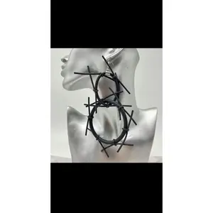 5.5in Long "Barbwire" Dangle Earrings | Lightweight, Soft, And Flexible
