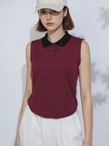 Classic Three-Button Sleeveless Polo Shirt, High Stretch Comfortable, Golf Tennis Commute Versatile, Casual Plain T-Shirt for All Seasons