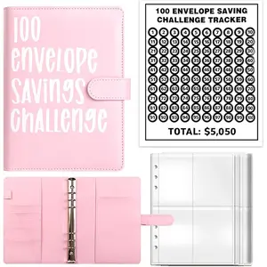 100 Envelope Savings Challenge Binder, Save $5050 Money Saving Challenge Book, Cash Envelope Budget Binder, Budget Planner & Expense Tracker, Personal Finance Organizer Notebook, Income Tracker, Gift Idea