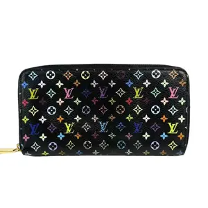 Pre-owned Louis Vuitton Leather Small Leather Goods Multicolor Monogram Zippy Wallet