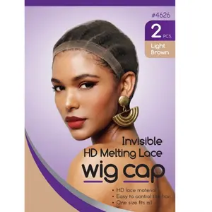 Ms. Remi HD Invisible Melting Wig Cap 2pc, Light Brown
