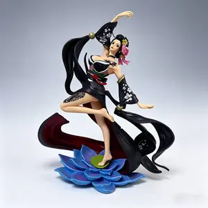 One Piece Nico Robin Wano Kuni Figure, Kimono Dancer Form with Lotus Base，Nico Robin Wano Collectible Statue, Anime Figure for One Piece Fans