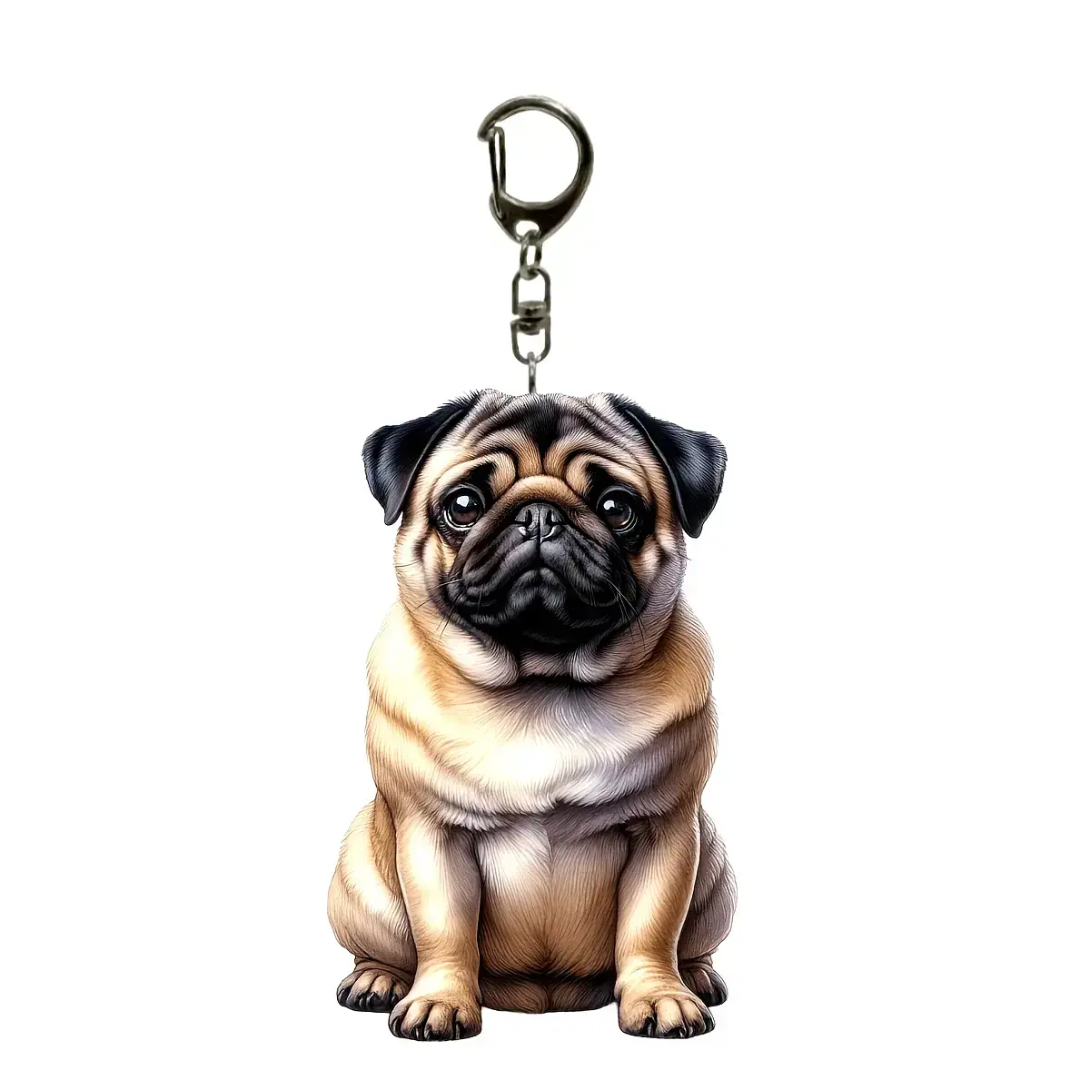 Fashion Acrylic Pug Keychain-Men's Cool Fashion Accessories Fashion Acrylic Pug Keychain-Men's Cool Fashion Accessories