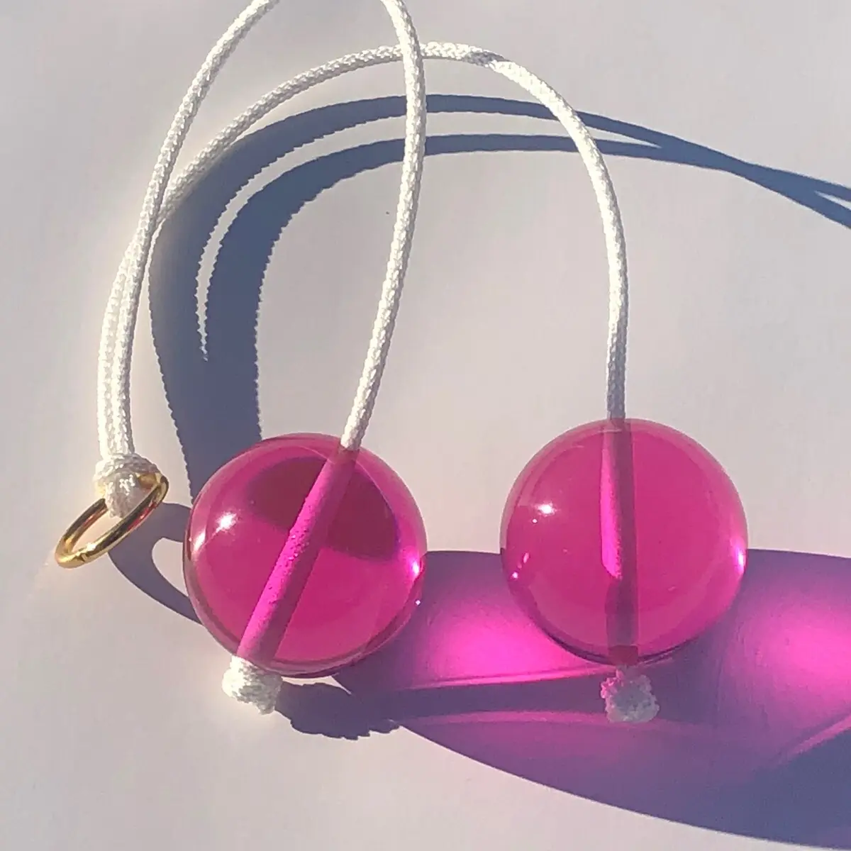 Ceyda Click Clacks Clackers Noise Maker Toy in Pink Color - Fun Acrylic Toy for Ages 18 Years and Up, Made in the USA