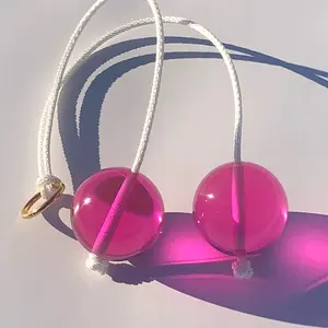 Ceyda Click Clacks Clackers Noise Maker Toy in Pink Color - Fun Acrylic Toy for Ages 18 Years and Up, Made in the USA