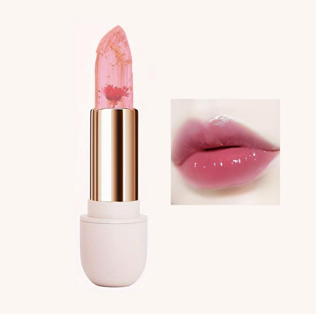 3 Pieces Transparent Petal Color Changing Lipstick Makeup Set Waterproof Long Lasting Moisturizing Lip Tint Temperature Changing Lip Glossy Cosmetic