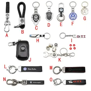 Metal Keychain for Volkswagen Polo Passat Golf Tiguan Jetta, Custom Logo Leather Key Holder, Durable and Scratch-Resistant Car Accessory