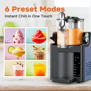 Slushie Machine for Home, 68oz Frozen Drink Maker with 5 Preset Programs, No Ice Needed, LED Display, Auto Clean, Slushy Maker for Margaritas, Frappés, Milk Shake, and More