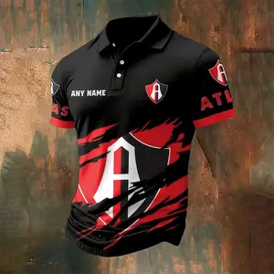 LIGA MX Atlas F.C Personalized Name Multi Color Polo ST2502