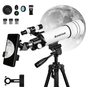 SUNOYAR Telescope, 70mm Aperture (20X-333X) Telescopes for Astronomy, 400mm Refractor Telescopes for Kids, Adults and Beginners with Tripod and Adapter