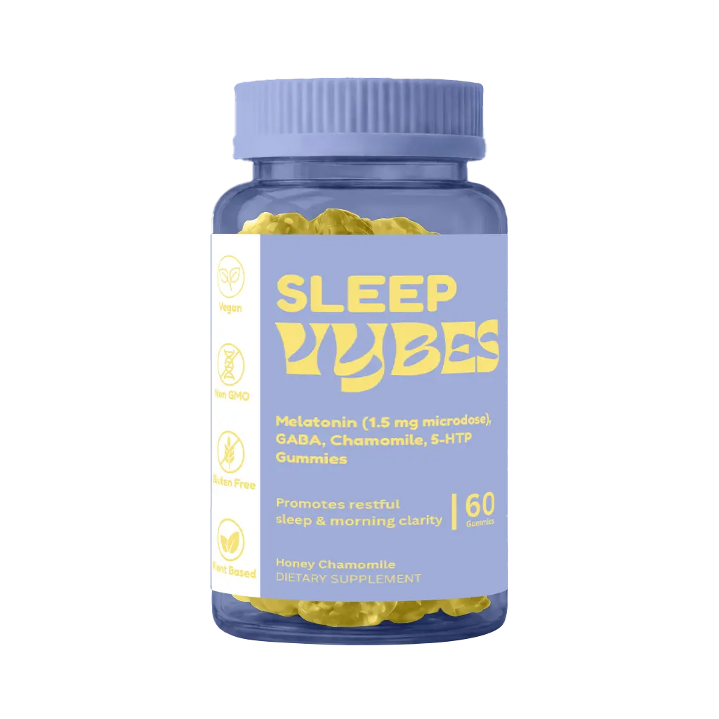 Vybes Sleep Support Gummies – Natural Rest & Relaxation Formula – 60 Gummies