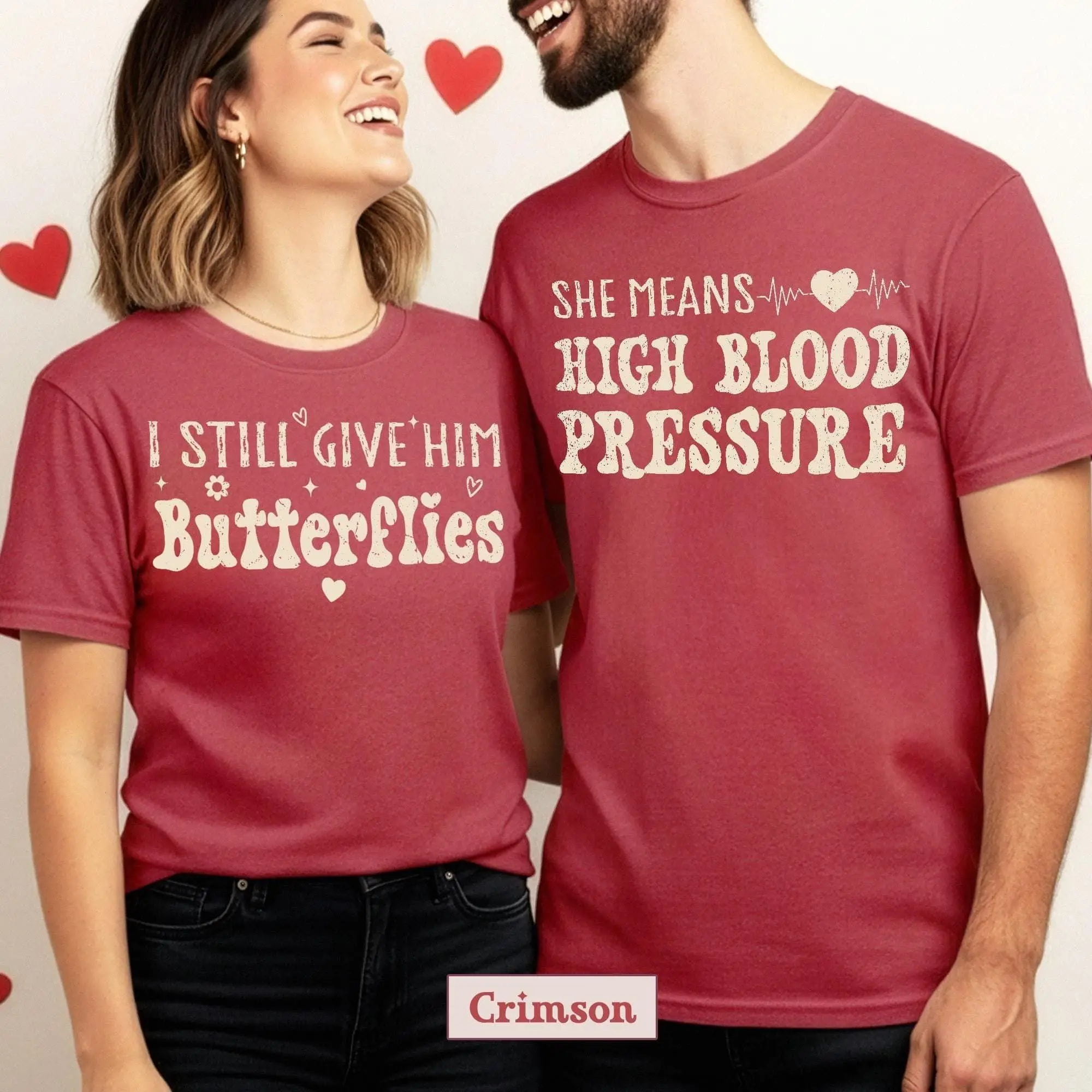 Couple Valentine Shirt, Matching Valentines Day Couples Shirts, Him and Her, Romantic Couple Gift