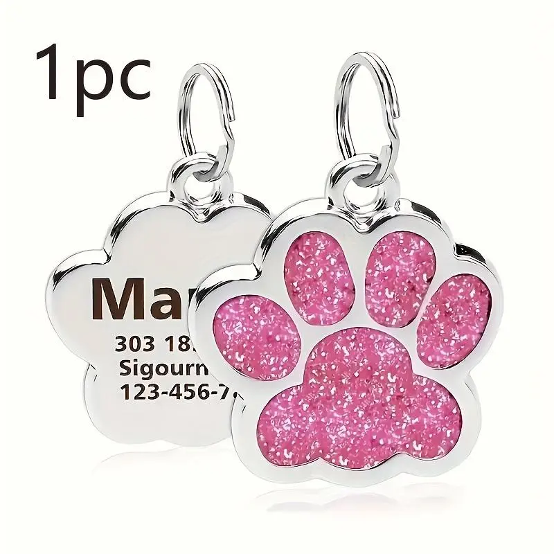 1pc Detachable Personalized Dog Tag - Laser Engraving Name Engraving ID Nameplate, Durable Fade-Resistant Accessory for Dogs, Name Engraving Id Tags