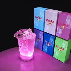 14oz Customizable Color Luminous LED Cup Free Straw Lid Easy Cleaning for Bar Party Events