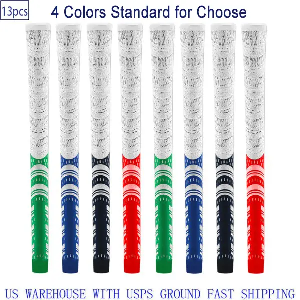 MCC Whiteout Wear Resistant Golf Grips 13PCS One Size Regular - High-Grade Rubber/Polyurethane for Enhanced Golf Game Golf Supply Golf Equipment