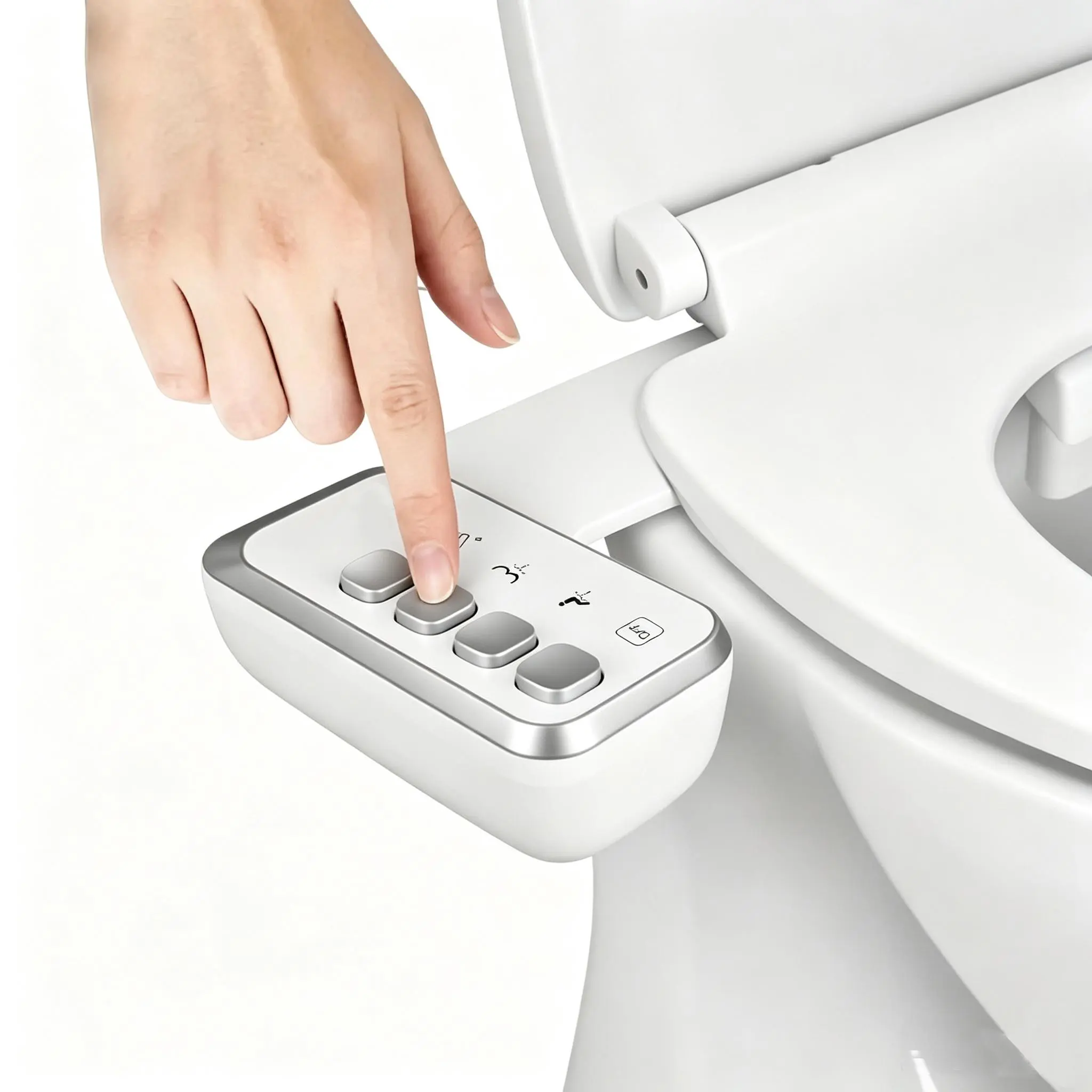 Bidet Attachment for Toilet, Ultra-Slim Non-Electric Bidet for Toilet Seat, Fresh Cold Water Sprayer, Retractable Self-Cleaning Nozzle, Adjustable Water Pressure