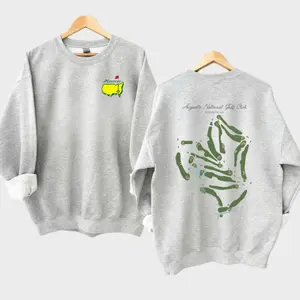 Augusta Masters Course Hoodie, Augusta National Golf Map Crewneck Sweatshirt T-shirt For Men, Augusta National Course Hoodie Gift for Him.