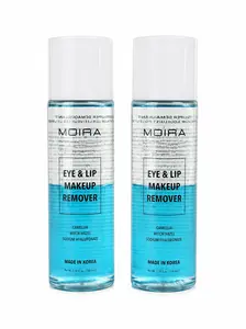 MOIRA Eye & Lip Makeup Remover Set, 100ml Dual-Phase Formula – Hydrating Deep Cleanser for Waterproof Makeup, Sensitive Skin