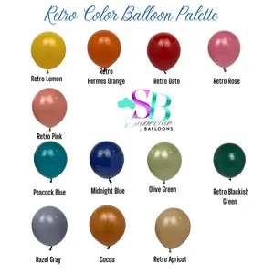 Retro Color Balloons | 50 pack