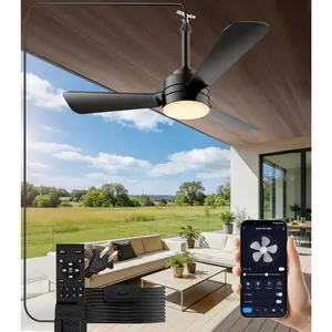 28 inch Plug-in Ceiling Fan Light with 16.5ft long cord, Dimmable 3CCT LED Reversible Portable Hook Fan Light for Gazebo Bedroom Garage Tent Porch Kitchen Patio